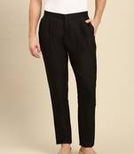 Sanwara Men's Solid Black Colour Art Silk Payjama Style Pant