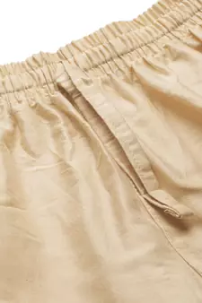 Sanwara Men's Solid Beige Colour Art Silk Elastic Payjama