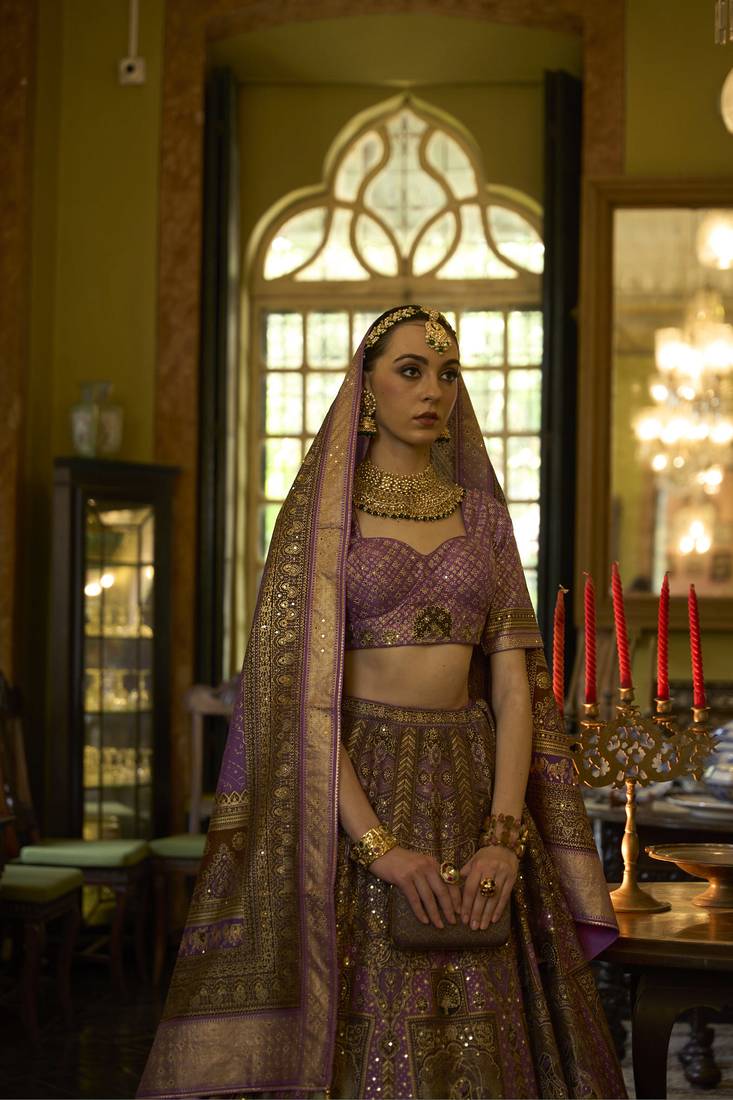 SHOT MAJENTA WITH TORTILLA TONE Silk Traditional Lehnga Choli with Blouse Free Size