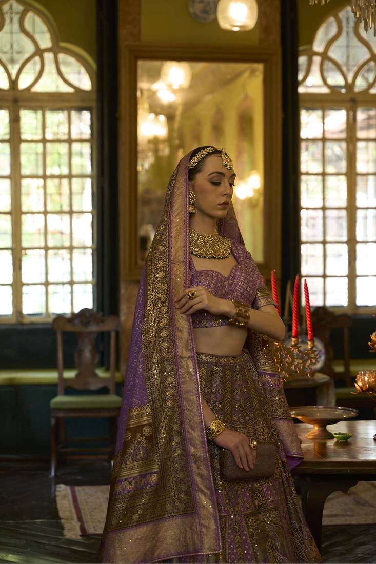 SHOT MAJENTA WITH TORTILLA TONE Silk Traditional Lehnga Choli with Blouse Free Size