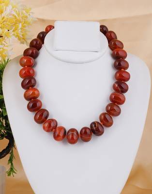 Orange onyx necklaces 1