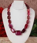 Pink agate necklaces