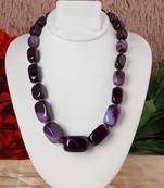 Purple agate necklaces