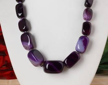 Purple agate necklaces 2