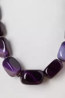 Purple agate necklaces