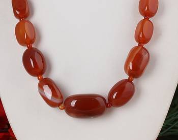 Orange agate necklaces 2
