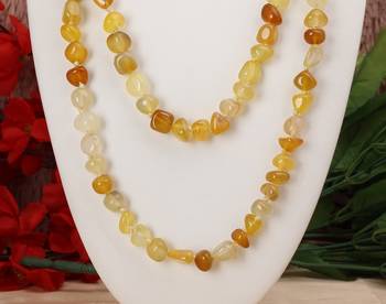 Yellow agate necklaces 2