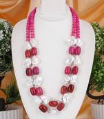 Pink onyx necklaces