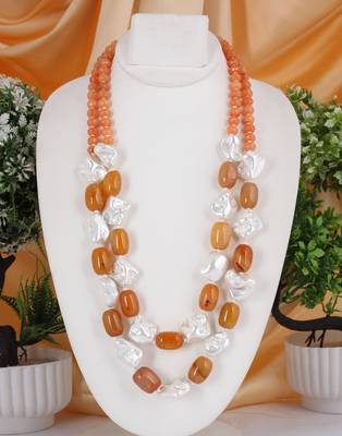 Orange onyx necklaces 1
