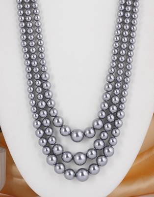 Silver pearl necklaces 2