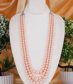 Pink pearl necklaces