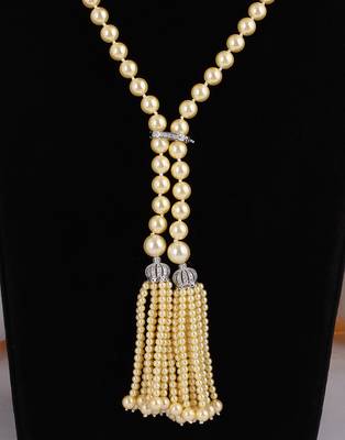 Yellow pearl necklaces 2