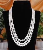 White pearl necklaces