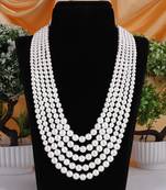 White pearl necklaces