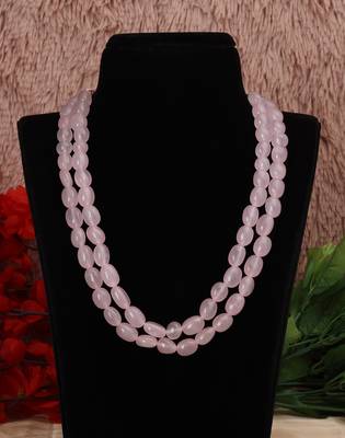 Pink onyx necklaces 1