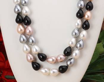 Multicolor mother of pearl necklaces 2
