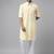 Men Off White Regular Pure Cotton Pathani Printed Men's Kurta