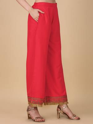 Women's Embroidered Silk Kurta And Pant Set With Net Dupatta (MAK7SEQUIN) 5