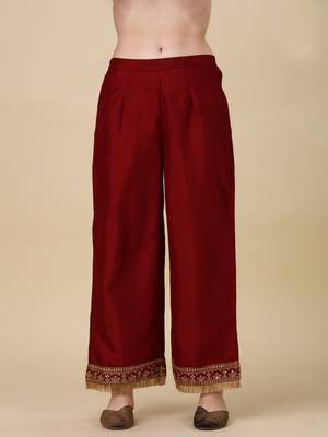 Modestouze Attires Women's Embroidered Silk Kurta And Pant Set With Net Dupatta (MAK7SEQUIN) 4