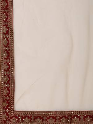 Modestouze Attires Women's Embroidered Silk Kurta And Pant Set With Net Dupatta (MAK7SEQUIN) 5