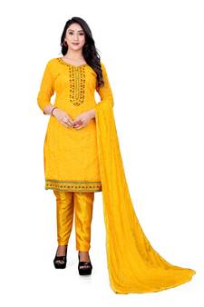 Yellow Colour Designer Sequins Work Stylish Partywear Salwaar Kameez