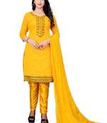 Yellow Colour Sequins Work Stylish Partywear Salwaar Kameez