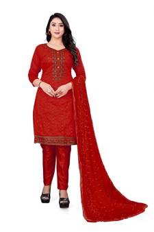 Red Colour Designer Sequins Work Stylish Partywear Salwaar Kameez