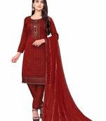 Maroon Colour Sequins Work Stylish Partywear Salwaar Kameez