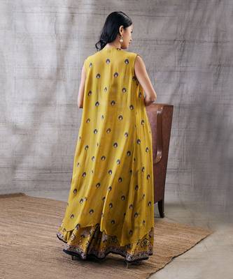 Sarouk Yellow Embroidered Co-Ord Set 4