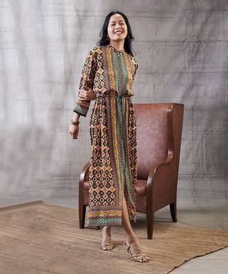 Taahira Multi Color Printed Long Dress 1