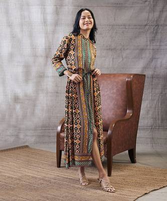 Taahira Multi Color Printed Long Dress 2