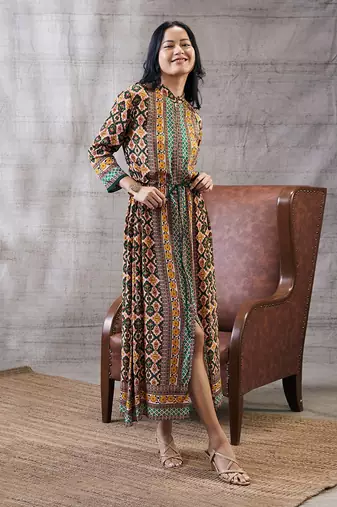 Taahira Multi Color Printed Long Dress