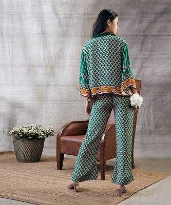 Taahira Green Printed Co-Ord Set 4