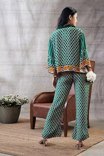 Taahira Green Printed Co-Ord Set