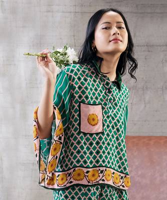 Taahira Green Printed Co-Ord Set 5