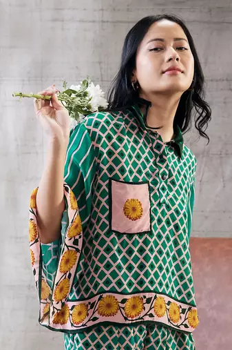 Taahira Green Printed Co-Ord Set