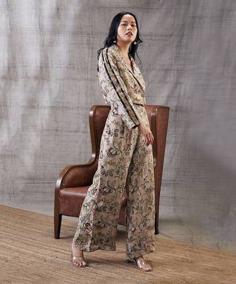 Mehr Beige Printed Co-Ord Set 3