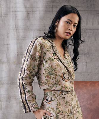 Mehr Beige Printed Co-Ord Set 4