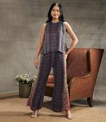 Ikaya Blue Printed Sequin Co-Ord Set