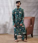 Mehr Green Printed Kurta Set