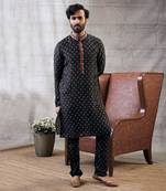 Zahra Black Printed Kurta Set