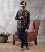 Zahra Black Printed Bundi Set