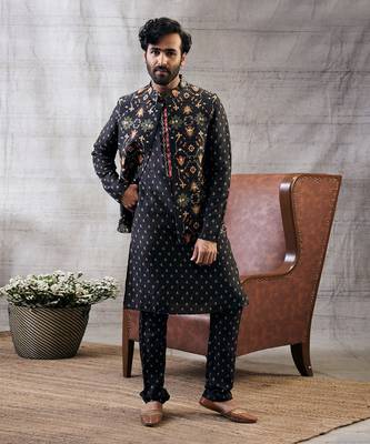 Zahra Black Printed Bundi Set 2