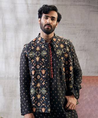 Zahra Black Printed Bundi Set 5