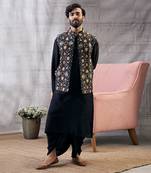 Zahra Black Printed Bundi Set