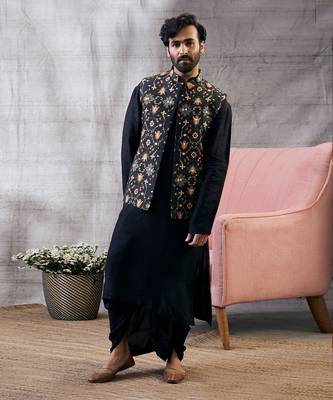 Zahra Black Printed Bundi Set 2