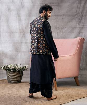 Zahra Black Printed Bundi Set 3