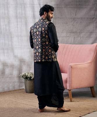 Zahra Black Printed Bundi Set 4