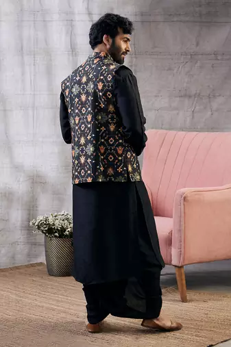 Zahra Black Printed Bundi Set