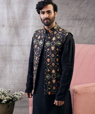 Zahra Black Printed Bundi Set 5